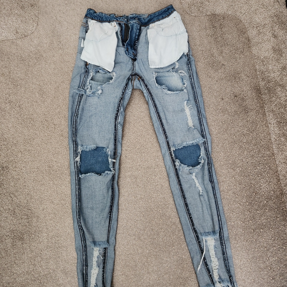 SONG Distressed Denim JEANS - Picture 9 of 12